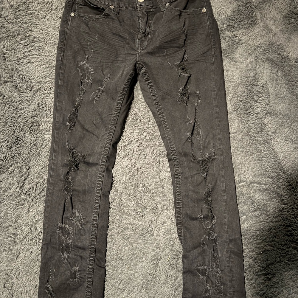 Salvage Black Distressed Havoc Jeans Slim Fit